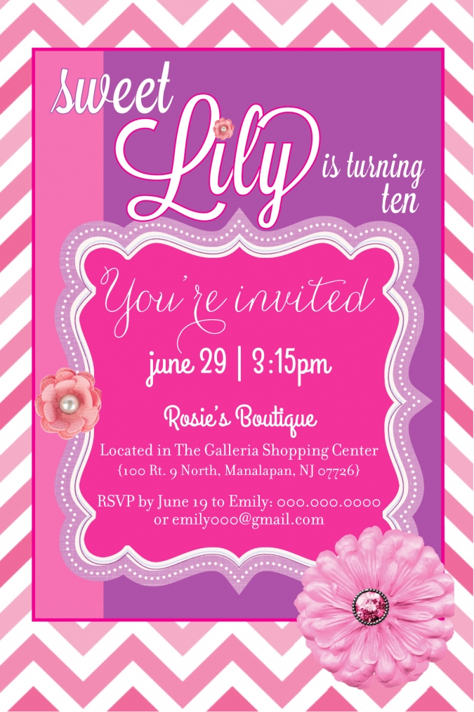 sweet party invite